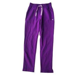 Figs High Waisted Yola Skinny Scrub Pants Grape Size XS